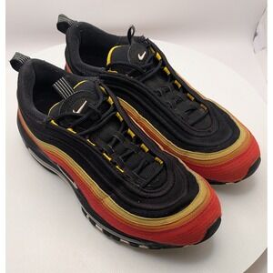 Nike Air Max 97 Black Red Gold Mens Running Shoes CT4525 001 Size 9
